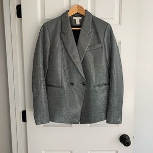H&M Silver Glitter Blazer 12